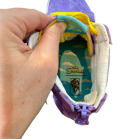Vans The Simpsons Lisa for President Lisa 4 Prez Sk8 Hi Top Sneakers Kids Size 2 - Picture 10 of 13
